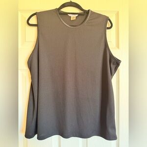 Allison Daley Black Sleeveless Women's Top Shirt XL Ribbed Excellent Condition